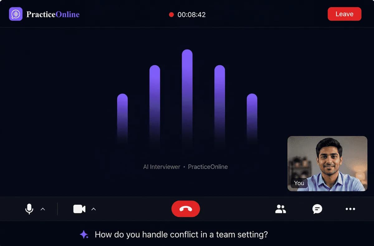 PracticeOnline AI Mock Interview Platform Demo Preview
